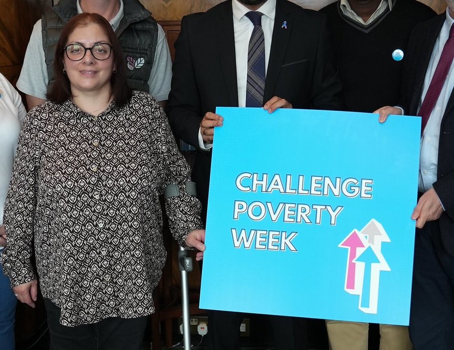 Anti-poverty activist Zahada Safdar pictured during Challenge Poverty Week 2023