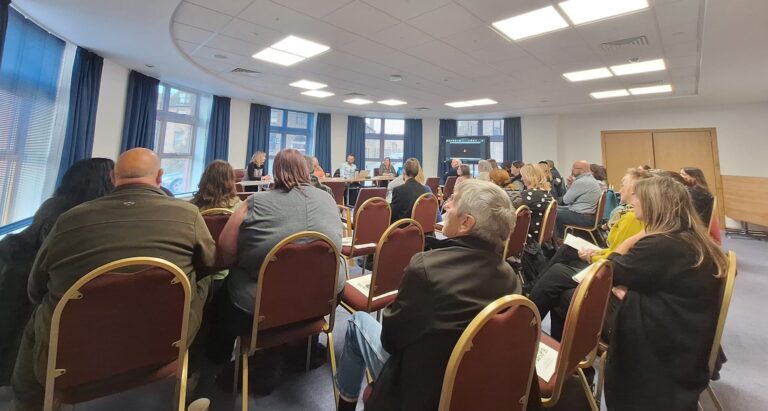 Members of the Tackling Poverty and Inequality (TPI) team at Aberdeenshire Council, with others, at an event held during Challenge Poverty Week 2924.