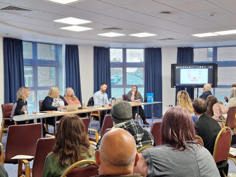 Members of the Tackling Poverty and Inequality (TPI) team at Aberdeenshire Council, with others, at an event held during Challenge Poverty Week 2924.