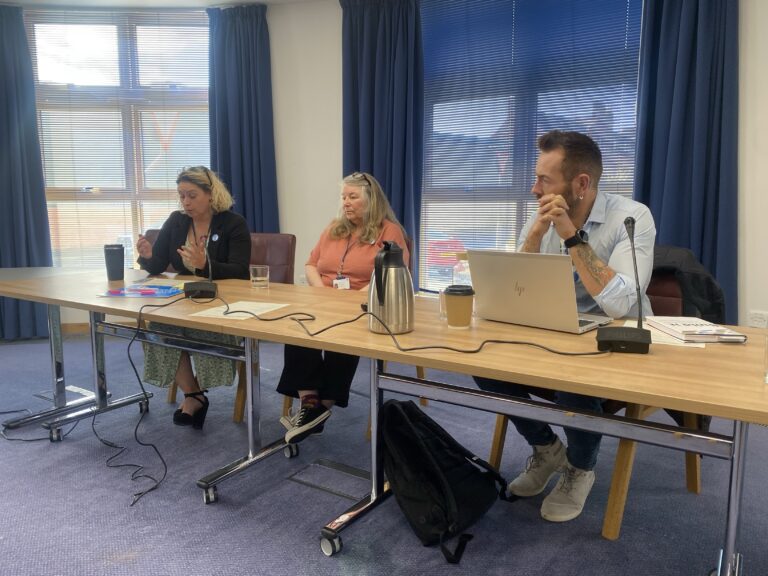 Members of the Tackling Poverty and Inequality (TPI) team at Aberdeenshire Council, with others, at an event held during Challenge Poverty Week 2924.